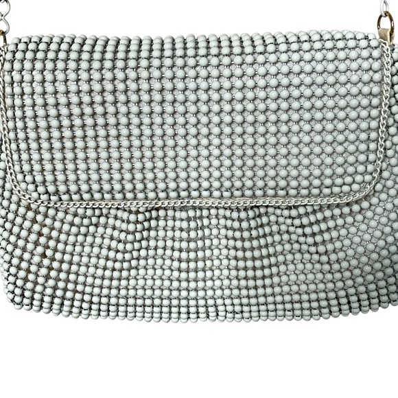 ANTHROPOLOGIE FIONA Rare Beaded Evening Bag Chain Strap Crossbody or Clutch - Picture 3 of 12